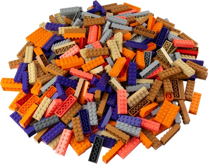 Actual product image LEGO 2x6 high bricks 2456 pieces 500x colors colorful (2456, LEGO Accessories)