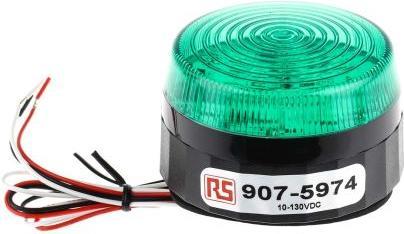 Produktbild RS PRO LED Beacon, Green, Low Prof, 10-100Vdc