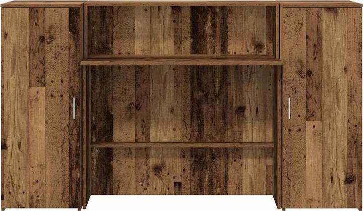 Actual product image vidaXL Reception counter in reclaimed wood look 180x50x103.5 cm wood-based material