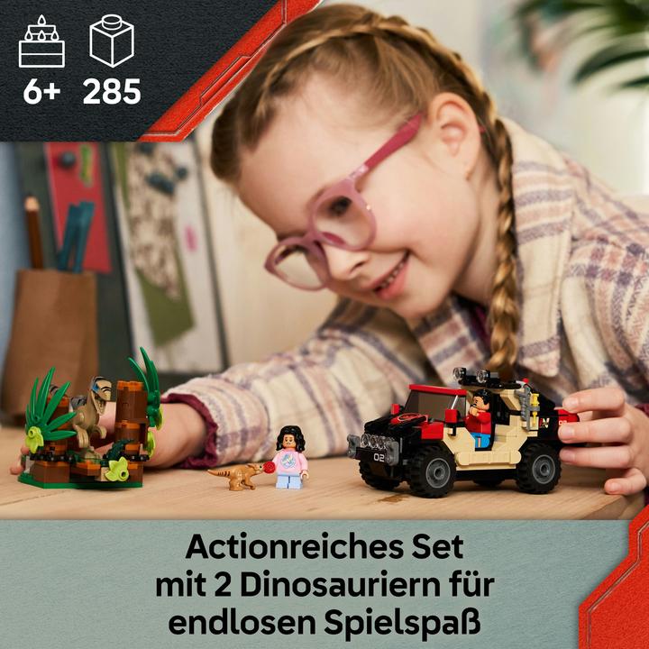 Produktbild LEGO Raptor: Verfolgungsjagd mit dem Geländewagen (LEGO Jurassic World)