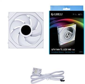 Image du produit Lian-Li UNI FAN TL LCD Wireless Lüfter, ARGB, PWM - 140mm, weiss (140 mm, 1x)