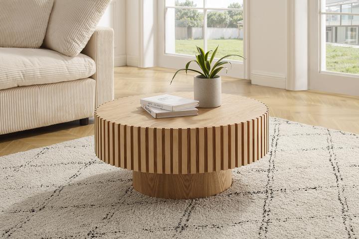 Image du produit SIT Möbel Table basse Ø 80 cm naturel en bois clair, avec