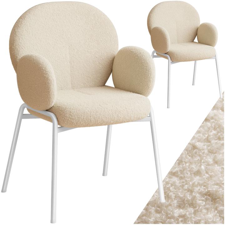 Image du produit tectake Set de 2 chaises Scandi rembourrées
