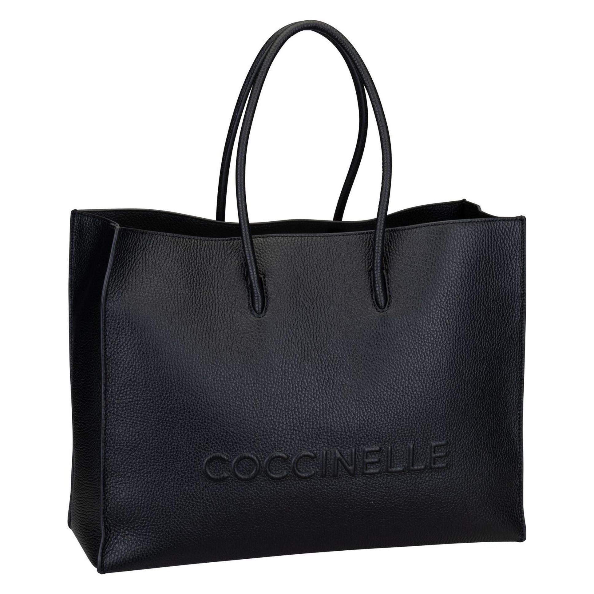 Coccinelle, Damen, Tasche, Shopper Myrtha Maxi Log, Schwarz
