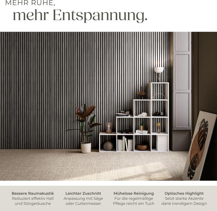 Actual product image tectake Acoustic Panel Set Sonic Wall - sound-absorbing felt, size adjustable (2 pcs.)