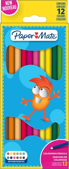 Produktbild Paper Mate Buntstifte Kids Colouring Bunt 12er M Blister (12 x)