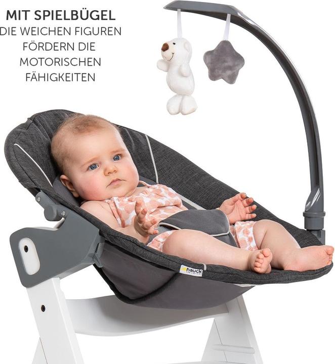 Produktbild Hauck Hochstühle Alpha Plus Black 4-tlg. Newborn Set Deluxe (Hochstuhl)