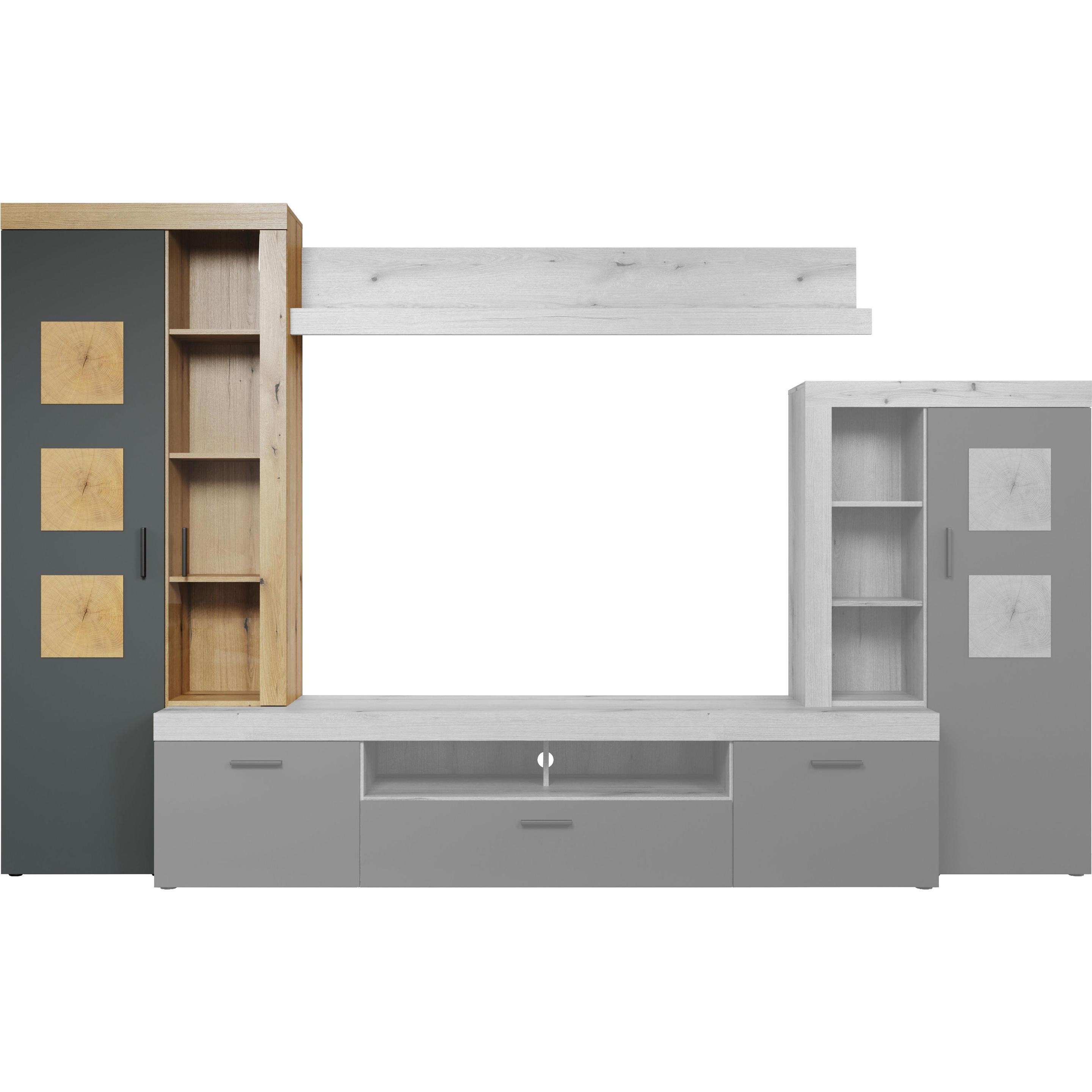 Trendteam, Vitrine + Buffetschrank, Fukui (34 cm, H, B)
