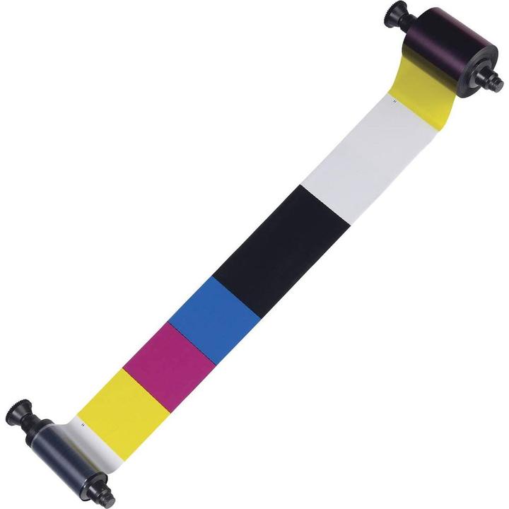 Actual product image Evolis YMCKO tape (0.53 cm, Green, Violet, Yellow)