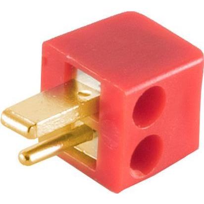 Shiverpeaks -BASIC-S--Lautsprecher-Winkelstecker mini, schraubbar, vergoldet rot, Lautsprecher Bauteile, Rot
