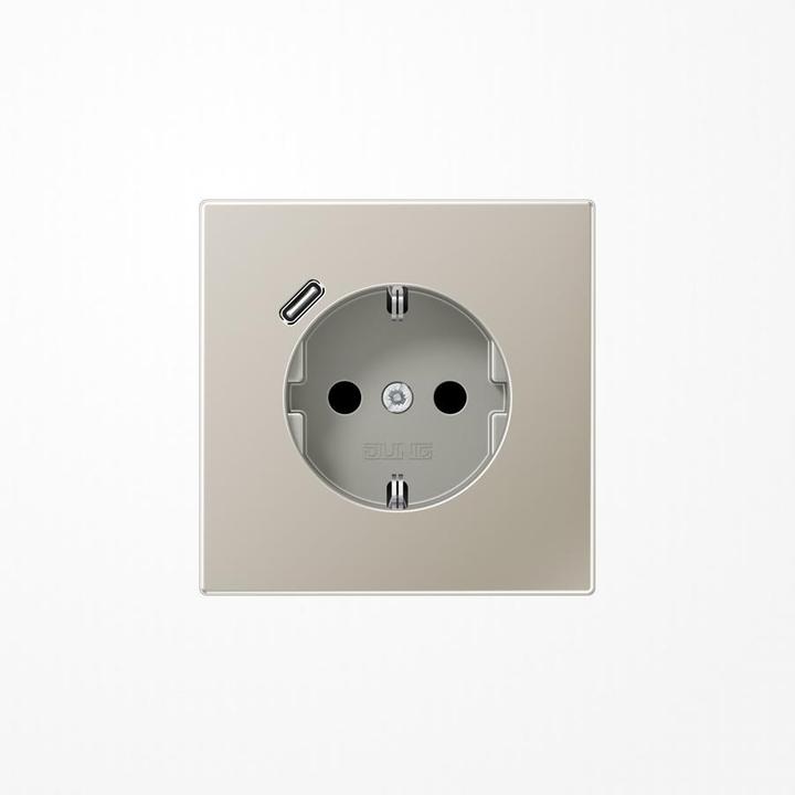 Produktbild JUNG ES1520-18C SCHUKO-Steckdose m.USB