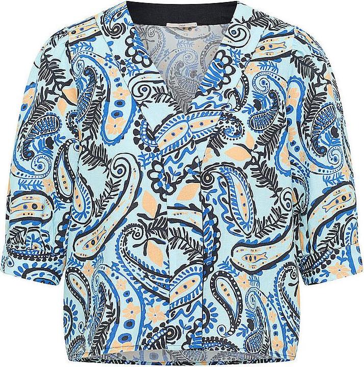 Blu chiaro, Stampa Paisley Menta