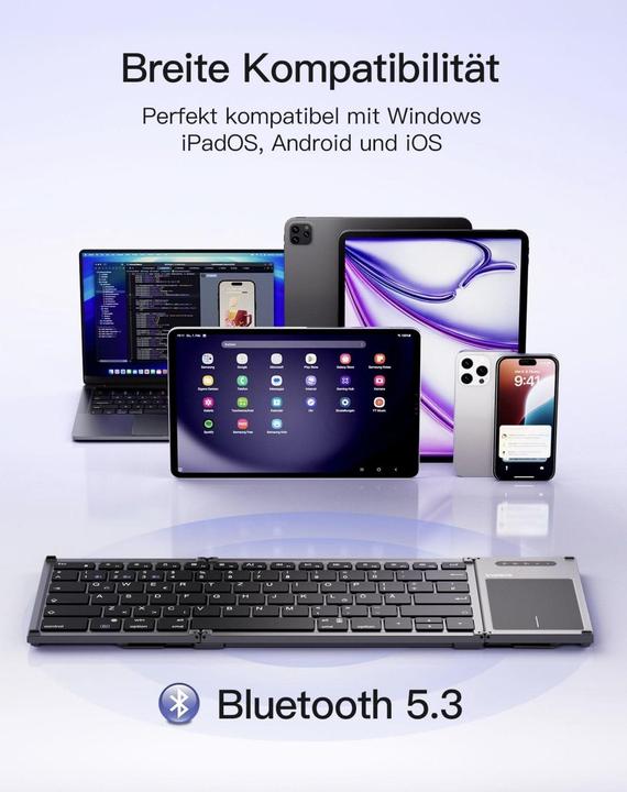 Actual product image Inateck Keyboard 06101 steel gray (KB06101 steel gray) (DE, Wireless)