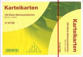 Productafbeelding Rnk Indexkaarten blanco A5 (A5, 205 g/m², 100 x)