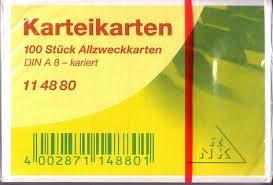 Produktbild Rnk Karteikarten kariert A6 (A6, 100x, 205 g/m²)