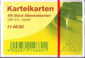 Produktbild Rnk Karteikarten kariert A6 (A6, 205 g/m², 100 x)
