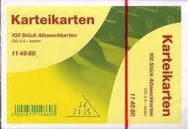 Produktbild Rnk Karteikarten kariert A8 (A8, 205 g/m², 100 x)
