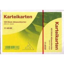 Thumbnail - Rnk, Karteikarten, Karteikarten kariert A8 (A8, 205 g/m², 100 x)