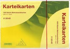 Actual product image Rnk Index cards lined A4 (A4, 205 g/m², 100 x)