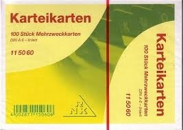 Produktbild Rnk Karteikarten liniert A6 (A6, 205 g/m², 100 x)