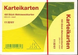 Produktbild Rnk Karteikarten liniert A6 (A6, 205 g/m², 100 x)