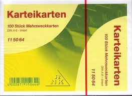 Produktbild Rnk Karteikarten liniert A6 (A6, 205 g/m², 100 x)