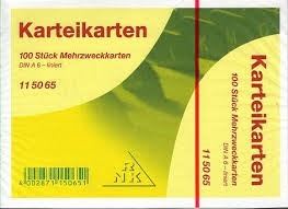 Produktbild Rnk Karteikarten liniert A6 (A6, 205 g/m², 100 x)