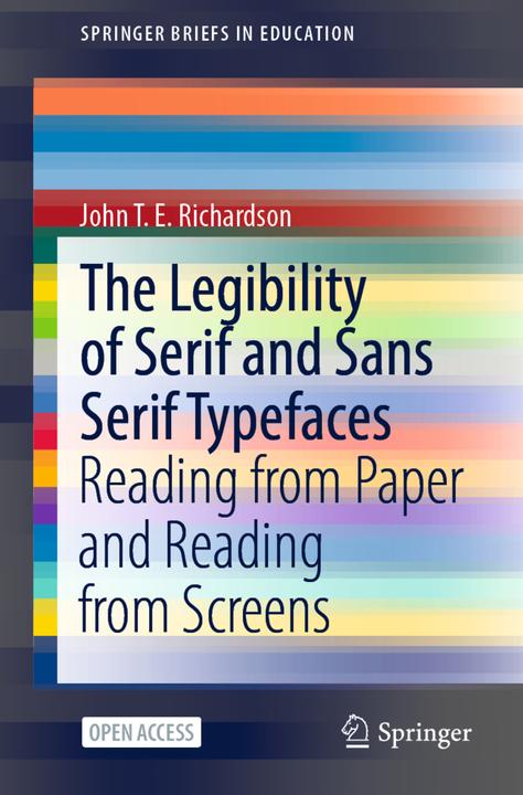 Energie-Label The Legibility of Serif and Sans Serif Typefaces (Englisch, John T. E. Richardson, 2022)