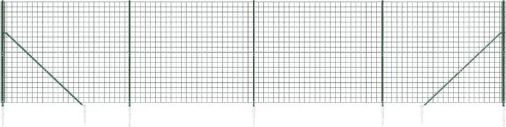 Produktbild vidaXL Maschendrahtzaun mit Bodenhülsen Anthrazit 0,8x25 m