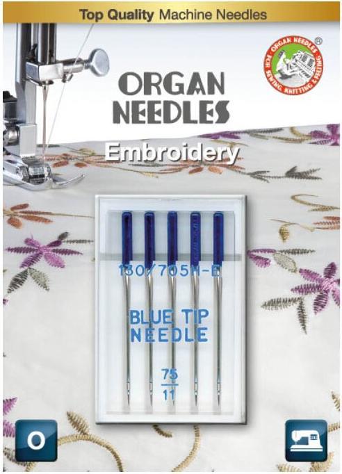 Actual product image Organ Needle Organ Blue Tip needle a5 st. 075 Blister