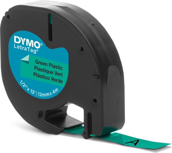 Produktbild Dymo Etikettenband (1.20 cm, Grün, Schwarz)