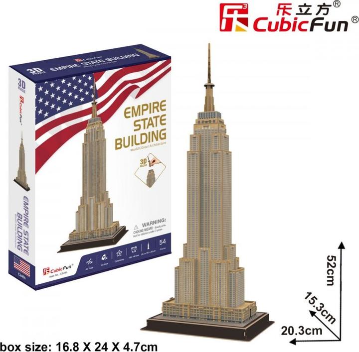 Produktbild Cubicfun Empire State Building 3D-Puzzle 54 Teile (54 Teile)