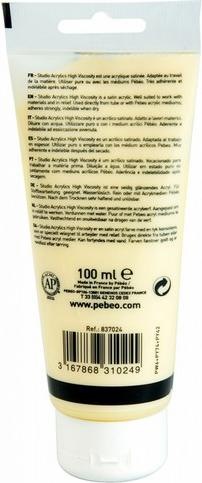 Actual product image Pebeo Studio Acrylics Fine Acrylic (Naples yellow imitation, 100 ml)