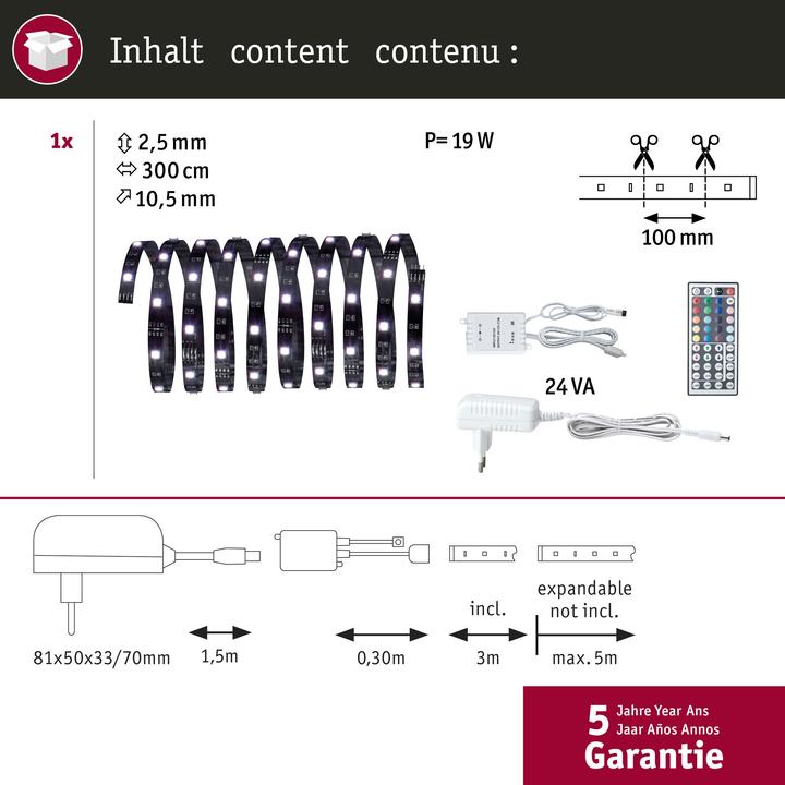 Produktbild Paulmann YourLED Eco Stripe Set (RGB, 300 cm, Indoor)