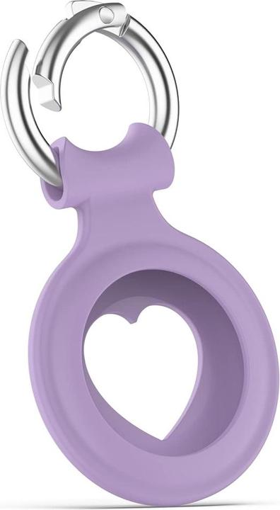 Productafbeelding Screenguard Apple Airtag Liquid Silikon Heart Case mit Anhänger