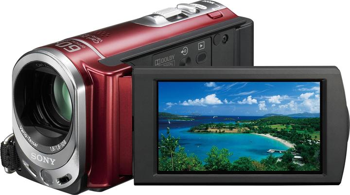 Actual product image Sony DCR-SX33, Flash Camcorder, 60x Zoom, Red
