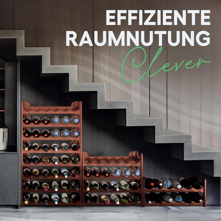 Image du produit Novaliv Étagère à boissons Système d'étagères pour bouteilles (60 x 28 x 14 cm, 36 bouteilles)