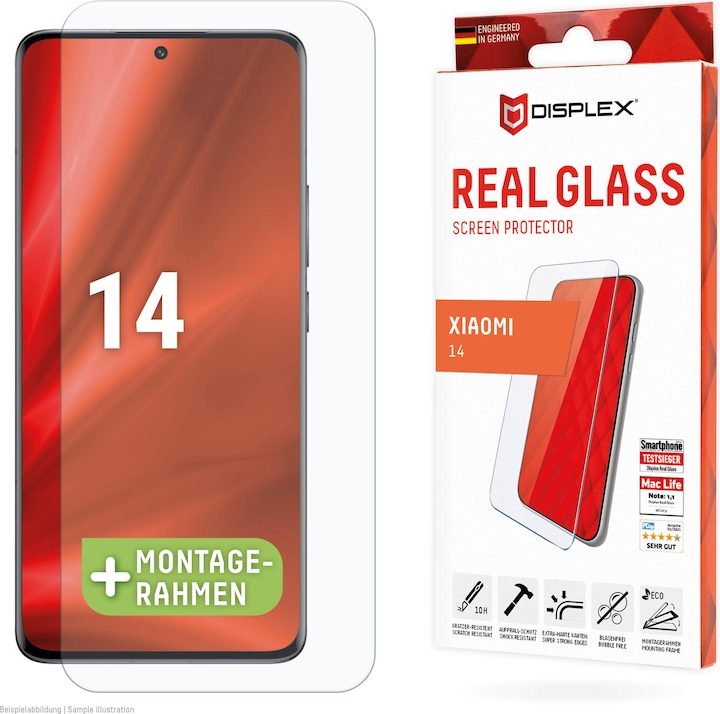 Actual product image Displex Real Glass, 2D Panzerglas (1 Piece, Xiaomi 14)