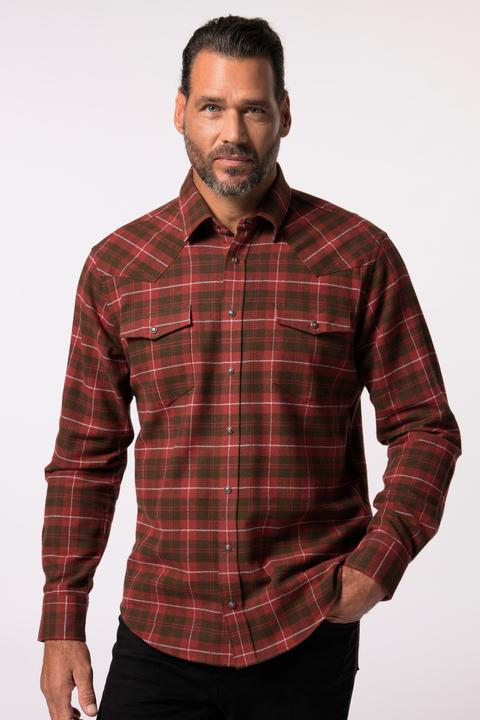 Produktbild JP1880 JP 1880 Karo-Flanellhemd, Kentkragen, Modern Fit (5XL)