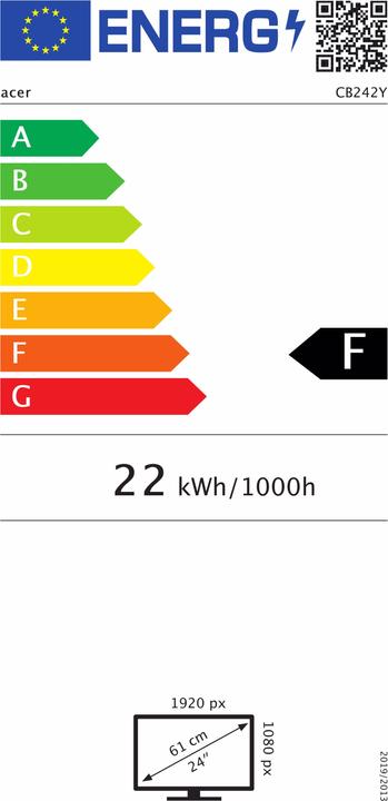 Energie-Label Acer CB242Y (1920 x 1080 Pixel, 24")