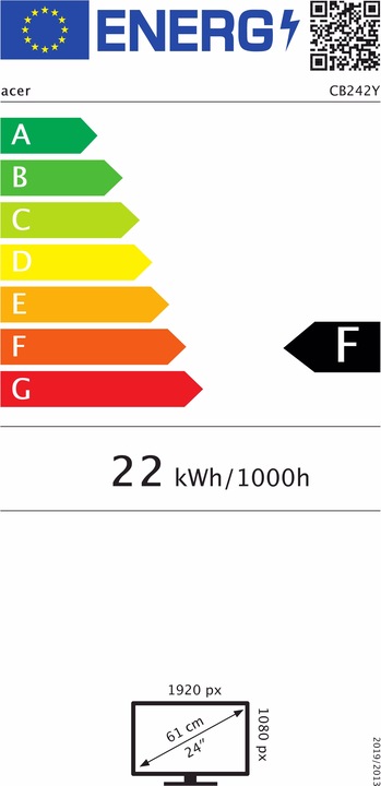 Energie-Label Acer CB242Y (1920 x 1080 Pixel, 24")