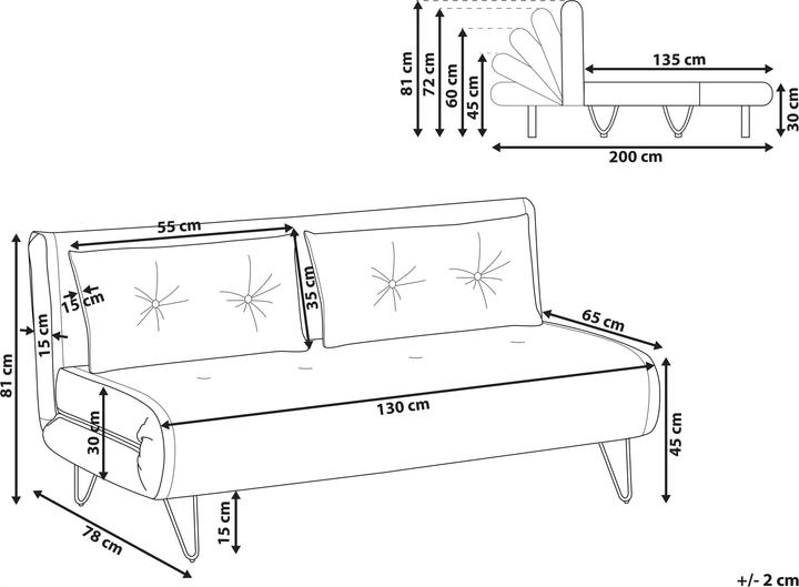 Produktbild Beliani Vestfold (2-Sitzer)