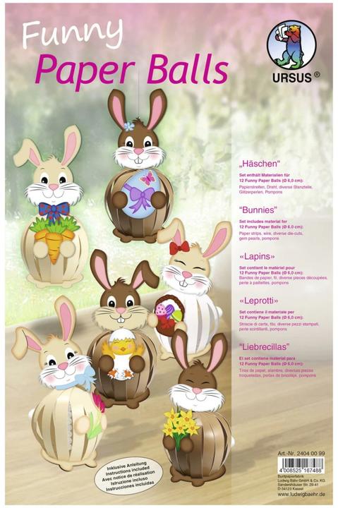 Image du produit Ursus Funny Paper Balls Lapin