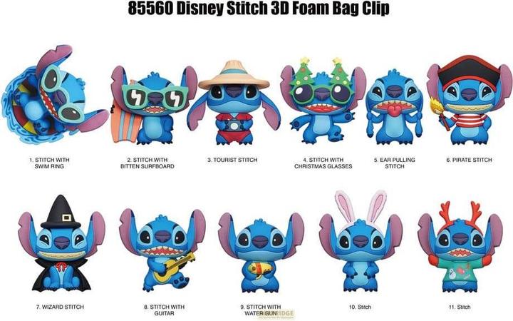 Produktbild Monogram Int. Lilo & Stitch 3D PVC-Taschenanhänger Kostüme Serie 3 Display (24)