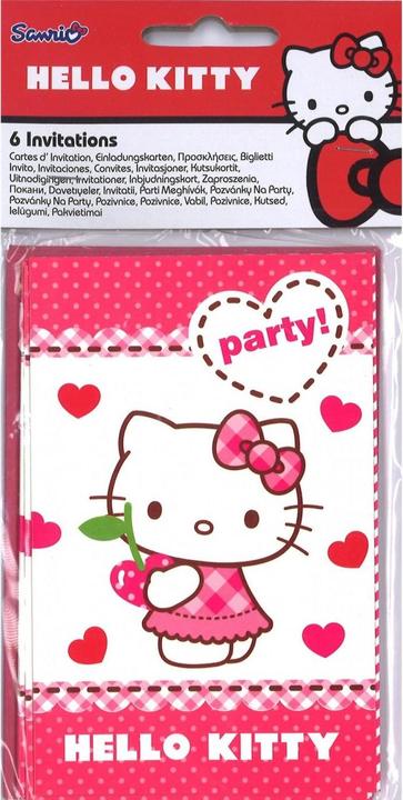 Produktbild FT Einladungskarten Hello Kitty (6 Stk.)