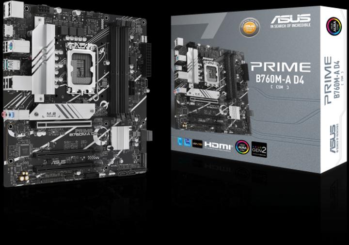 Produktbild ASUS PRIME B760M-A D4-CSM (LGA 1700, Intel B760, mATX)