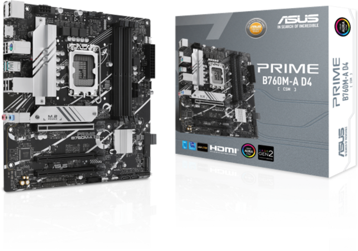 Actual product image ASUS PRIME B760M-A D4-CSM (LGA 1700, Intel B760, mATX)