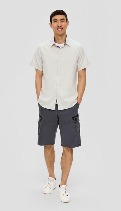 Immagine prodotto s.Oliver Hemd Slim Fit: Kurzarmhemd mit Chambray-Details (S)