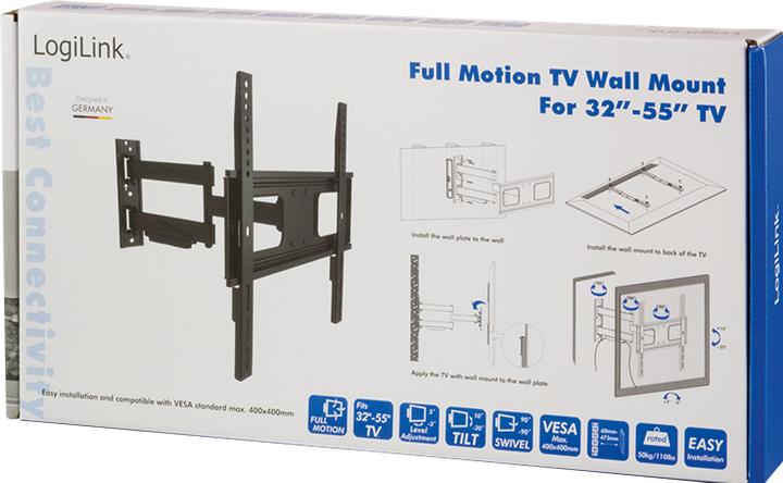 Produktbild LogiLink TV Wandhalterung (Wand, 50 kg, 32" - 55")