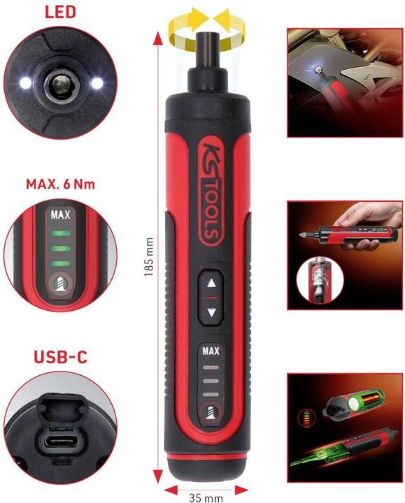 Produktbild KS Tools eMONSTER 1/4â€oe Akku-Bit-Stabschrauber-Satz, 27-tlg ( 515.3600 ) (1/4")